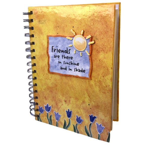 Gibson Hardcover Spiral Notebook Journal FRIENDS IN SUNSHINE & SHADE Lin… - Picture 3 of 11